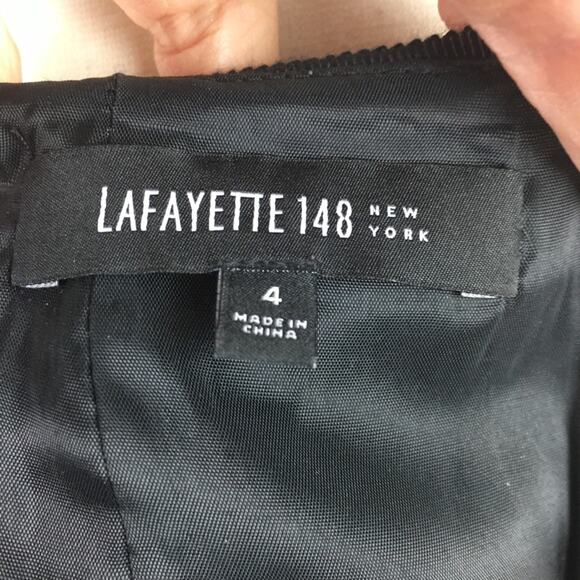 Lafayette 148 Red & Gray Print Pencil Skirt 4 - Picture 5 of 6